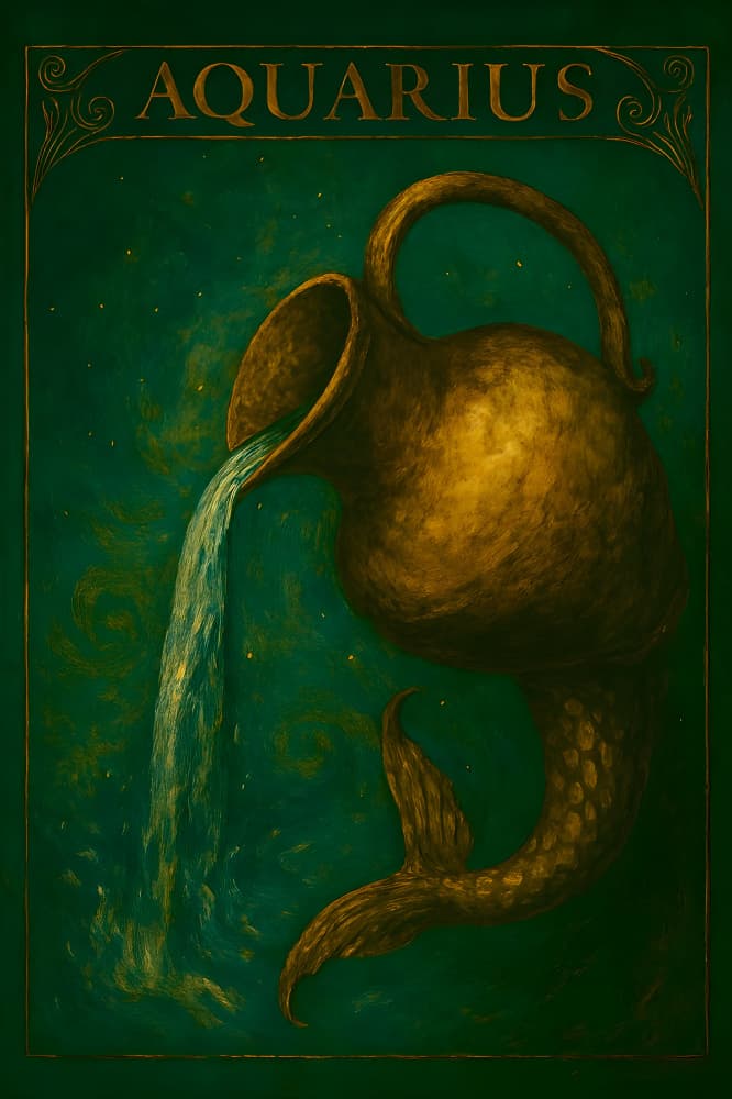 Aquarius Water Bearer by HUGO — canvas wall art