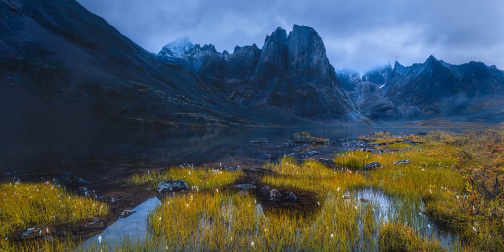 Misty Arctic Lake by Jennie Jiang — canvas wall art