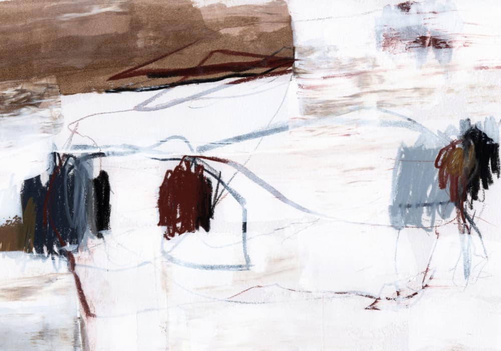 Muted Abstract Strokes by uplusmestudio — canvas wall art