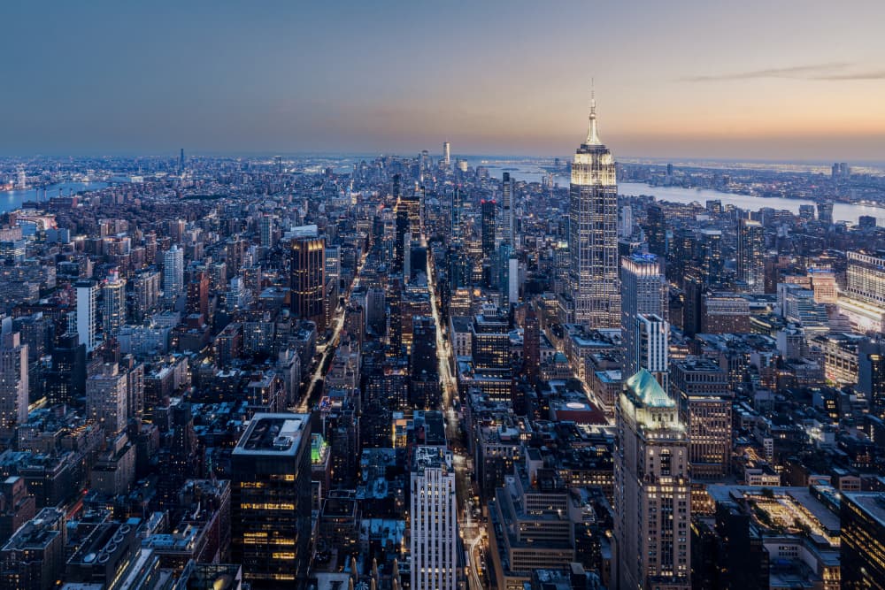 Empire State Twilight by Rene Tenteris — canvas wall art