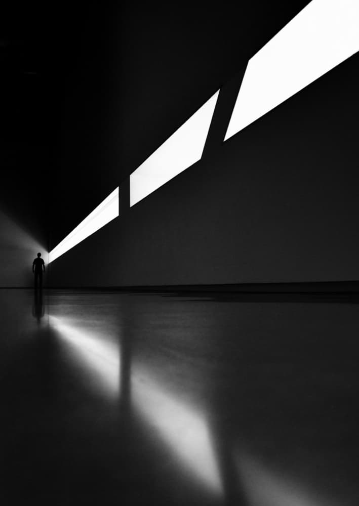 Man In Geometric Light by Florentinus Joseph — canvas wall art