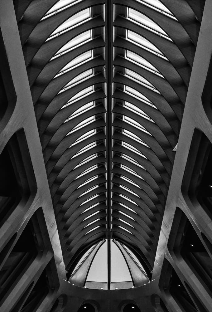 Geometric Vaulted Ceiling by Jef Van den Houte — canvas wall art