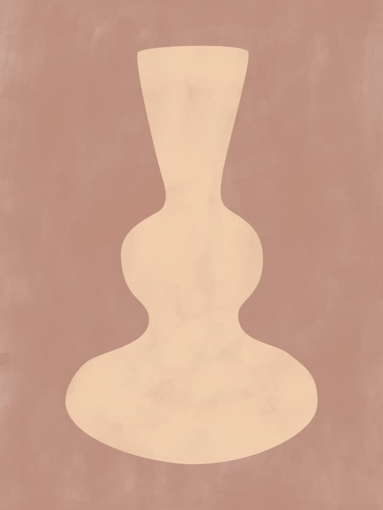 Earthy Abstract Vase by Elena Ristova — canvas wall art