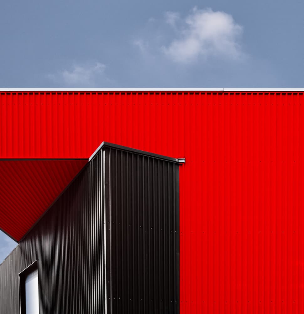Red and Black Geometry by Harry Verschelden — canvas wall art