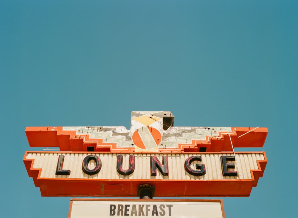 Vintage Roadside Lounge by Bethany Young — canvas wall art