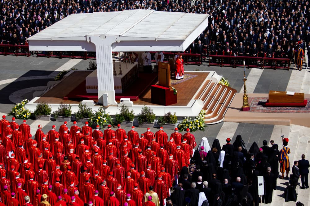 Papal Funeral St. Peter's by Marius Tudor — canvas wall art
