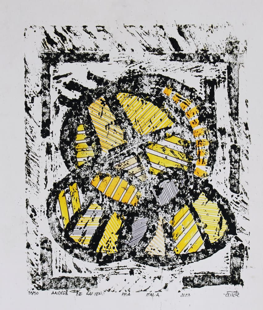 Bold Yellow Abstraction by andrea de ranieri — canvas wall art