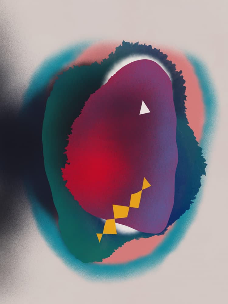 Vibrant Abstract Shapes by Little Dean — canvas wall art