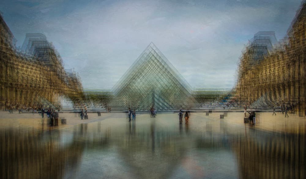 Dreamy Louvre Pyramid by Orkidea W. — canvas wall art