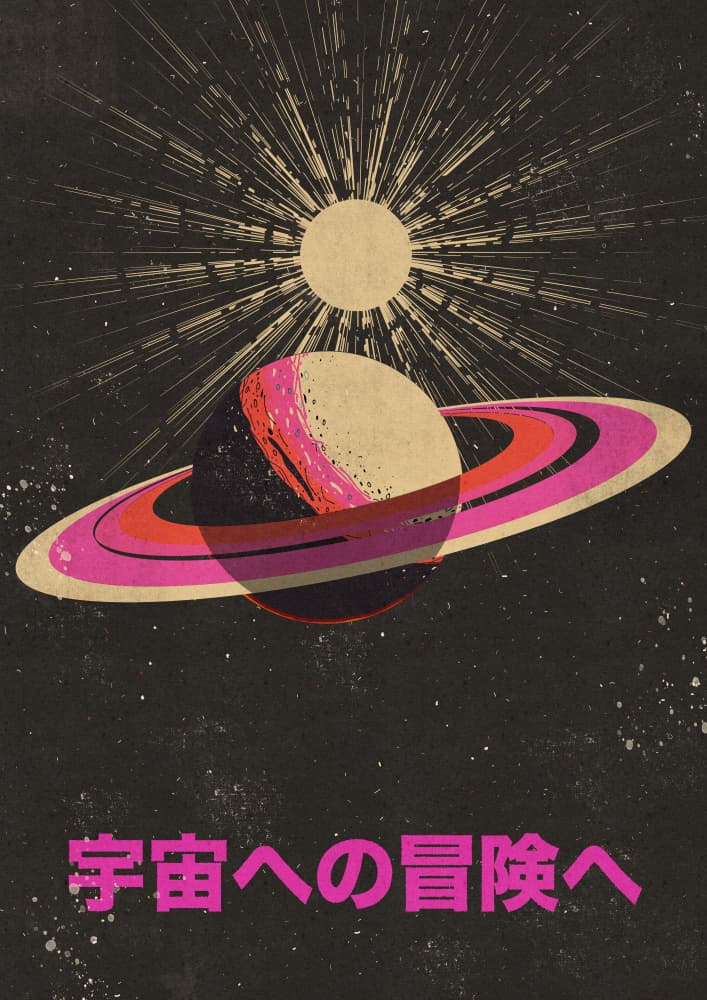 Retro Space Adventure by Nicholas — canvas wall art