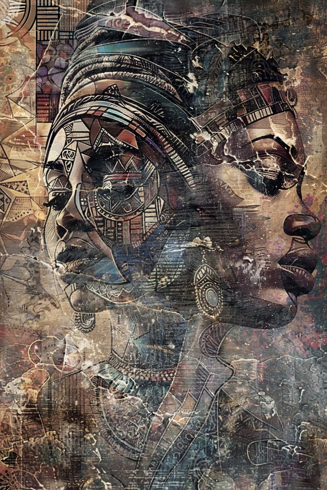 Abstract African Women by Rafal Kulik — canvas wall art