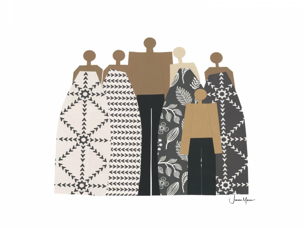 Diverse Family Gathering by Jemma Morris — canvas wall art