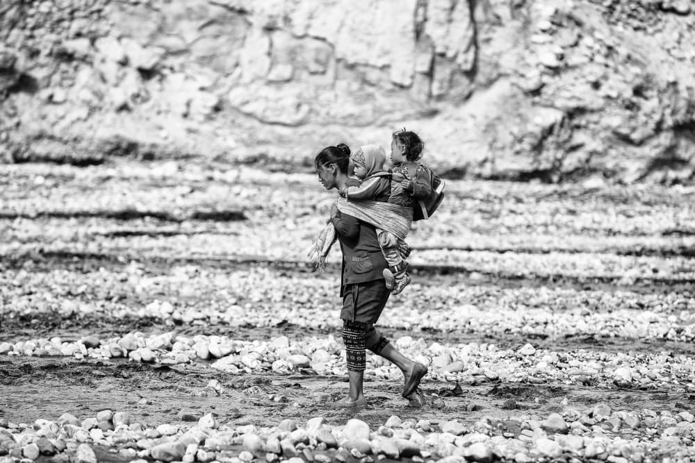 Mother and Child Journey by Goran Jovic — canvas wall art