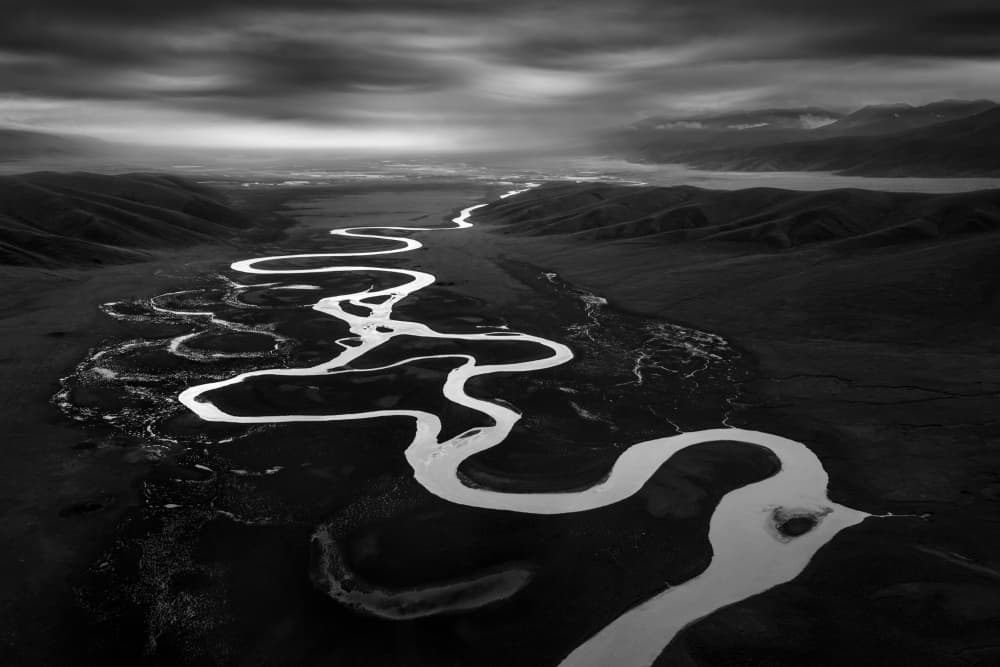 Winding River Valley by Irene Wu — canvas wall art