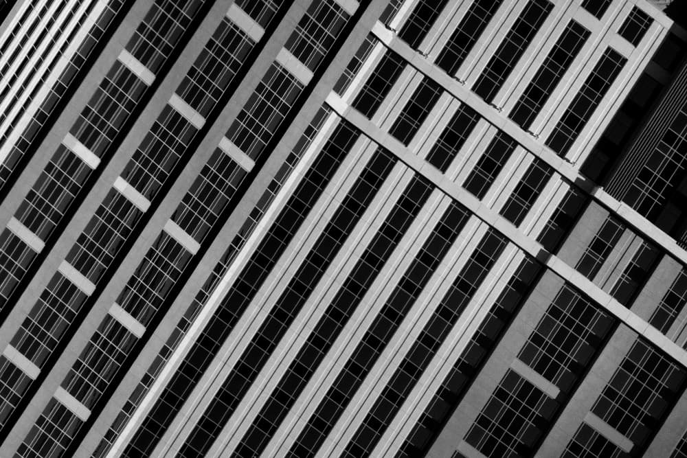 Modern Facade Geometry by Mathilde Guillemot — canvas wall art