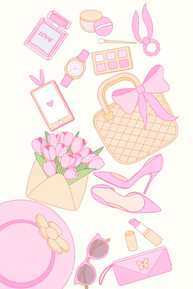 Chic Pink Fashion Essentials by Xuan Thai — canvas wall art