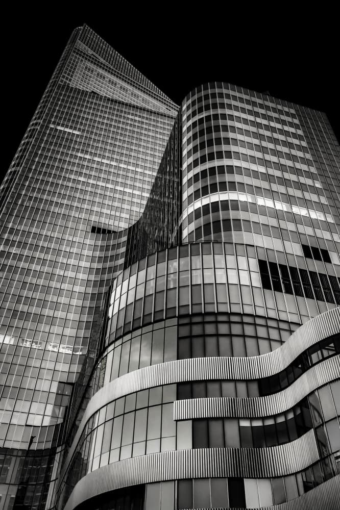 Architectural Curves Upward by Atsushi Inamura — canvas wall art