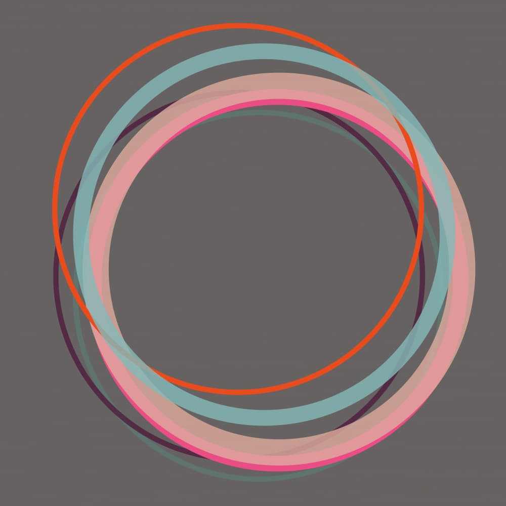 Colorful Overlapping Circles by Leigh Bagley — canvas wall art