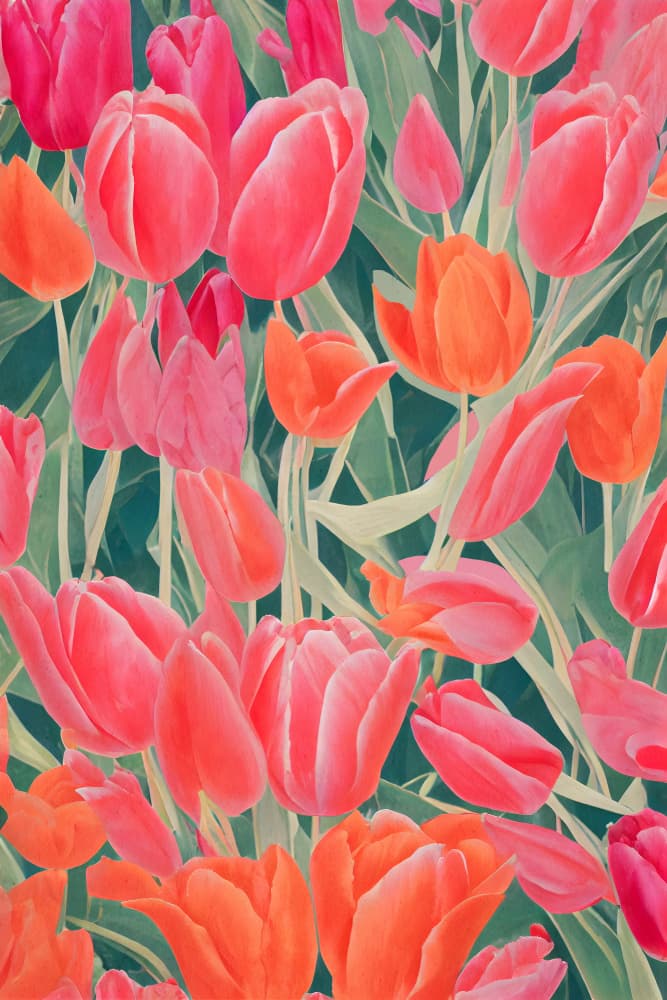 Tulip Symphony by Treechild — canvas wall art