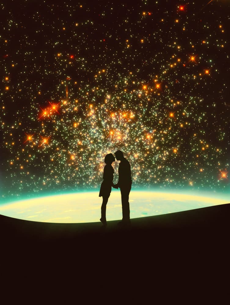 A Cosmic Kiss by Taudalpoi — canvas wall art