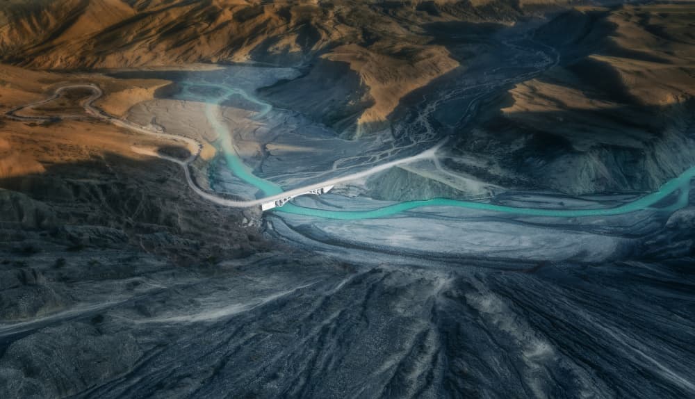 River Valley Bridge by Gu and Hongchao — canvas wall art