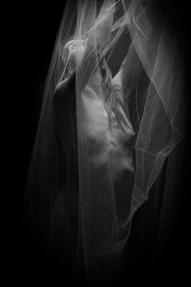 Veiled Ethereal Figure by Eyal Alcalay — canvas wall art