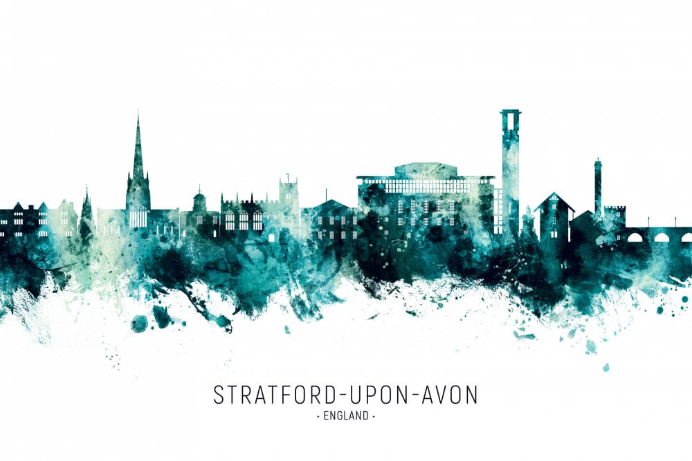 Stratford Upon Avon Skyline by Michael Tompsett — canvas wall art