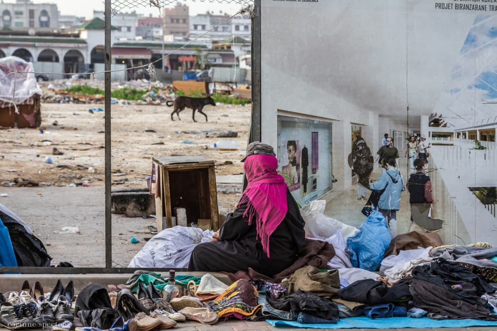 Street Vendor Contrast by Corinne Spector — canvas wall art