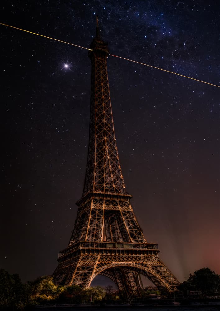 Eiffel Tower Starry Night by Laruelle Philippe — canvas wall art