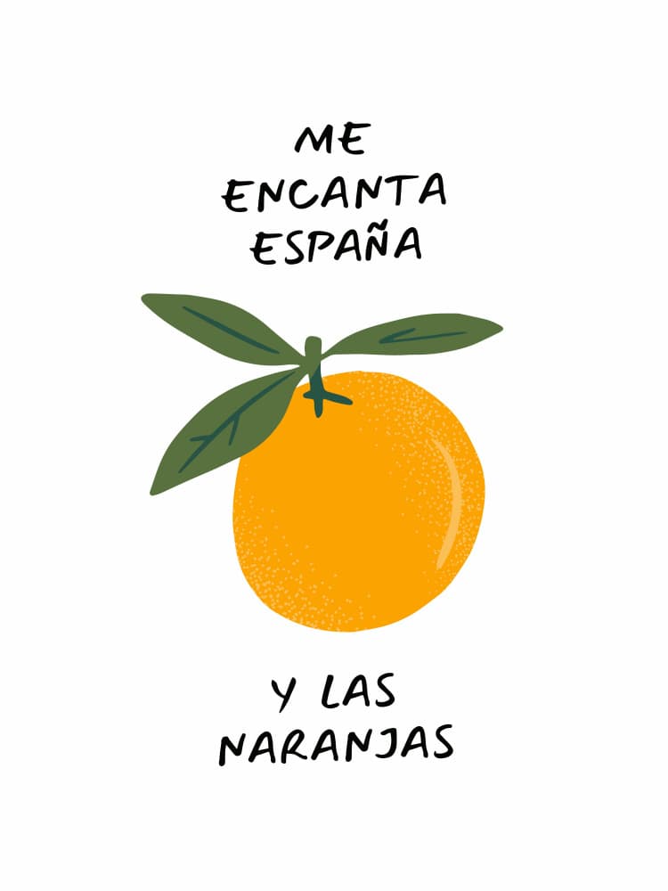 Spanish Orange Love by Ohkimiko — canvas wall art