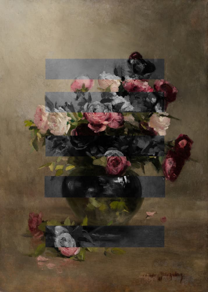 Contemporary Rose Still Life by The Art Concept — canvas wall art