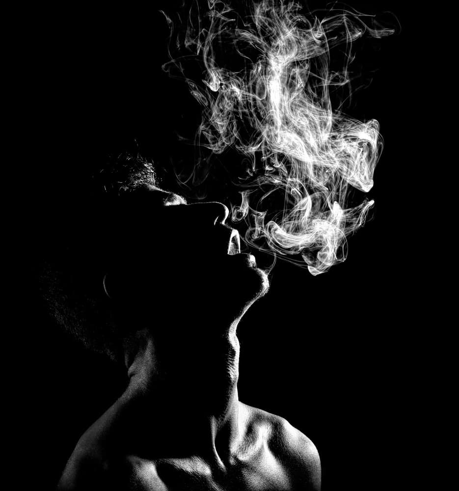 Smoky Man Profile by Paulo Medeiros — canvas wall art