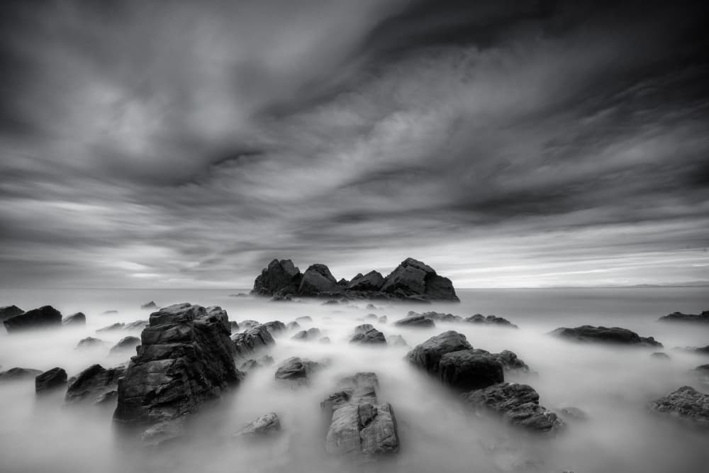 Misty Sea Rocks by Takafumi Yamashita — canvas wall art
