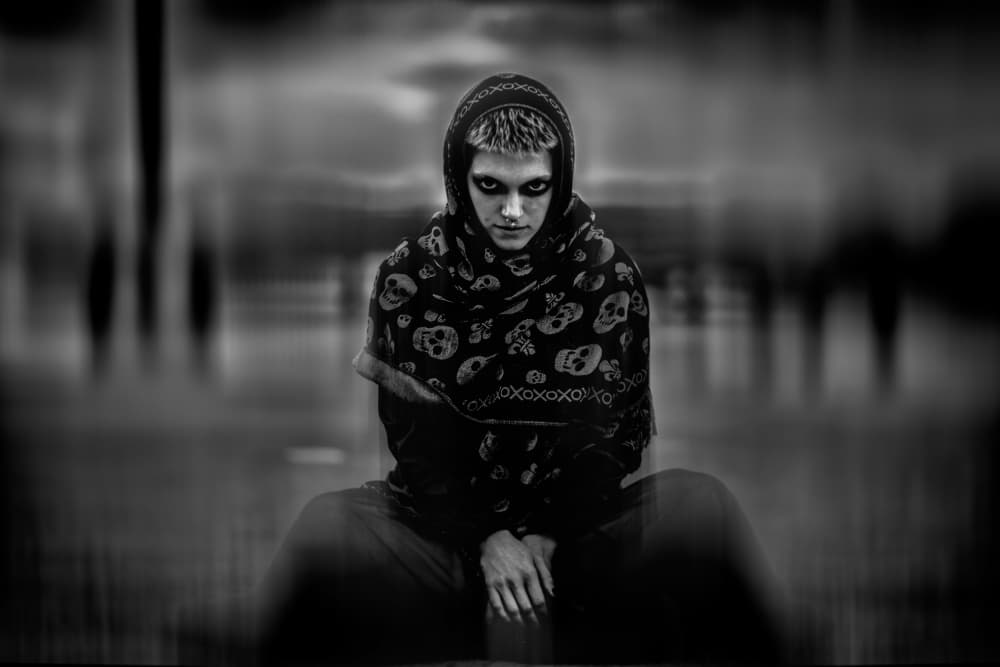 Edgy Goth Youth by Steve Hermann — canvas wall art