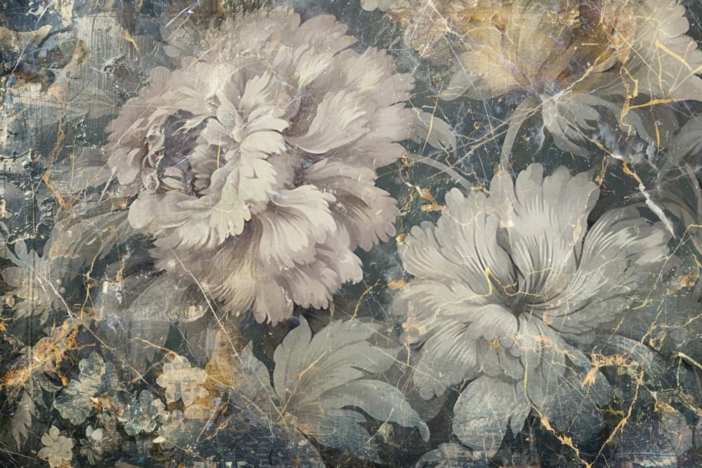 Flower Floral Art Illustration Wallart 011 by Rafal Kulik — canvas wall art