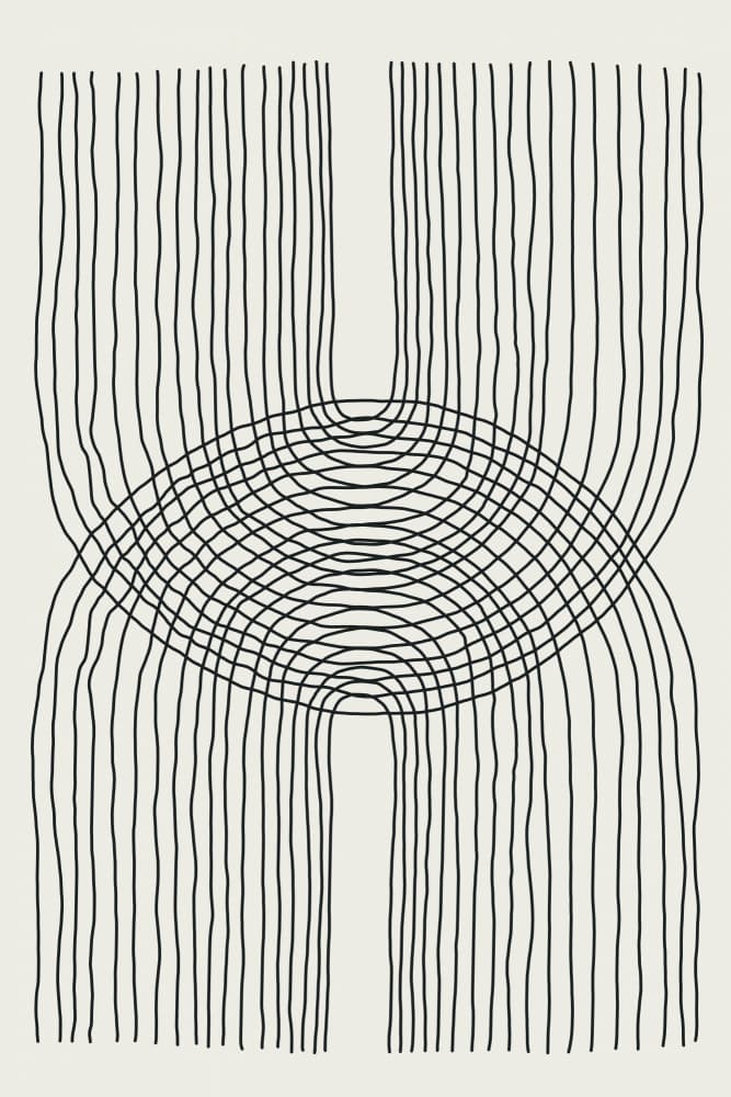 Abstract Wavy Lines by jay stanley — canvas wall art