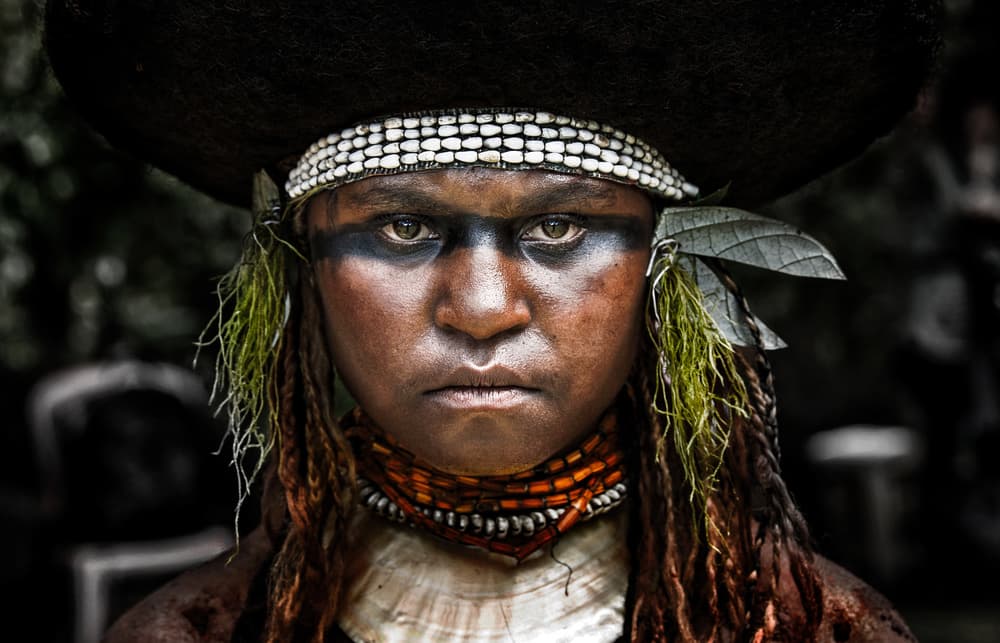 Intense Indigenous Gaze by Joxe Inazio Kuesta Garmendia — canvas wall art