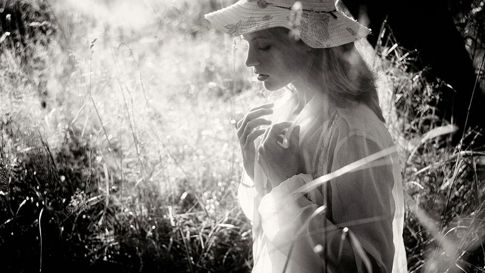 Serene Woman in Meadow by || Roman Danilov — canvas wall art