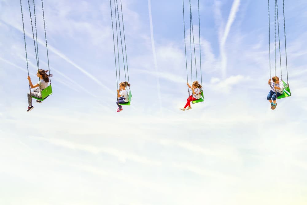 Kids Flying High by Marius Cinteza — canvas wall art