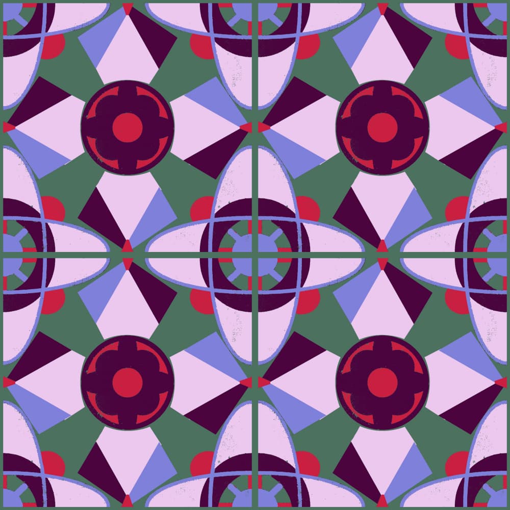 Vibrant Geometric Pattern by Charlotte Trudgett — canvas wall art