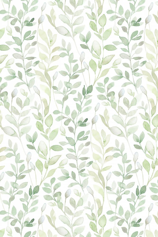 Delicate Botanical Pattern by Lovorka Pavic — canvas wall art