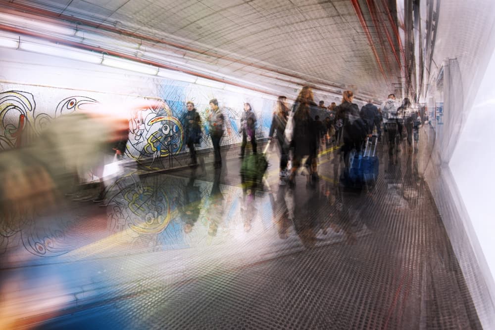 Urban Subway Motion by Nicodemo Quaglia — canvas wall art