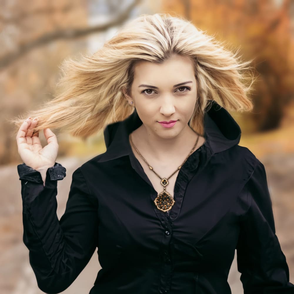 Blonde Autumn Style by Ewa Całkosińska-Kajzer — canvas wall art