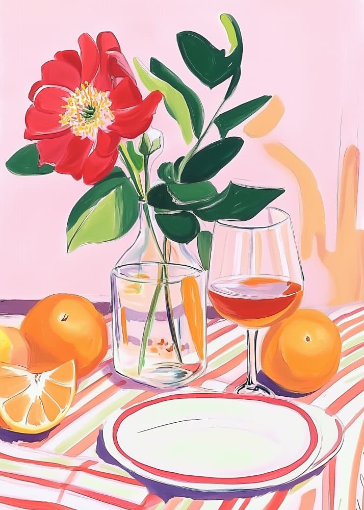 Vibrant Still Life Breakfast by Andreas Magnusson — canvas wall art