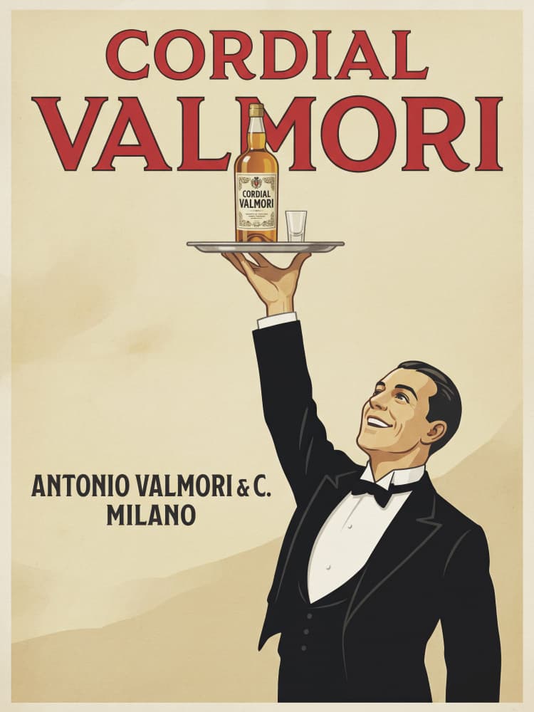 Elegant Waiter Cordial Ad