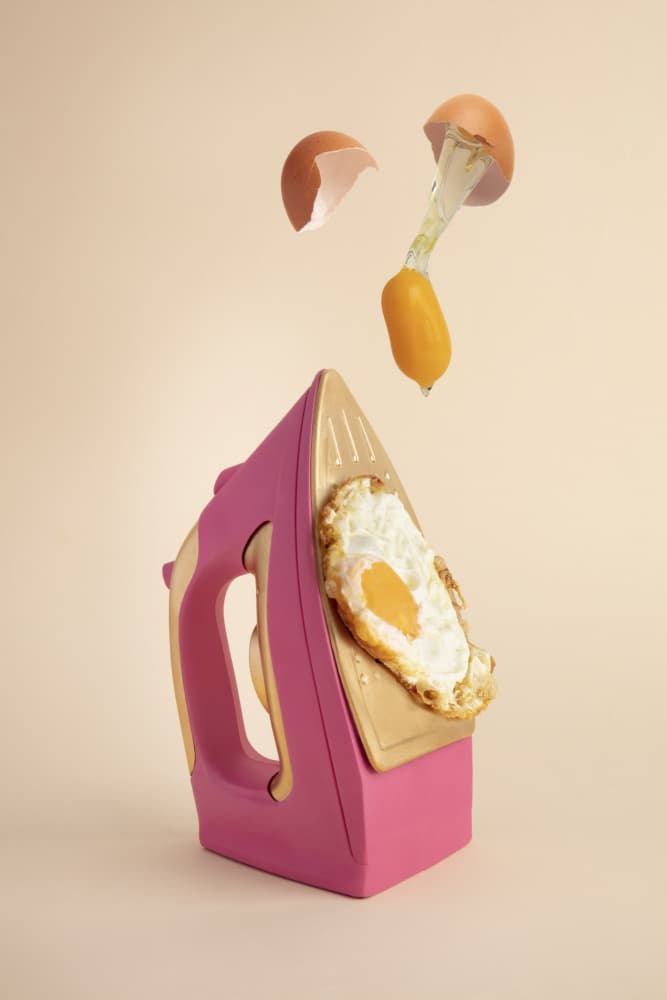 Egg On Iron by Julia Ramiro — canvas wall art