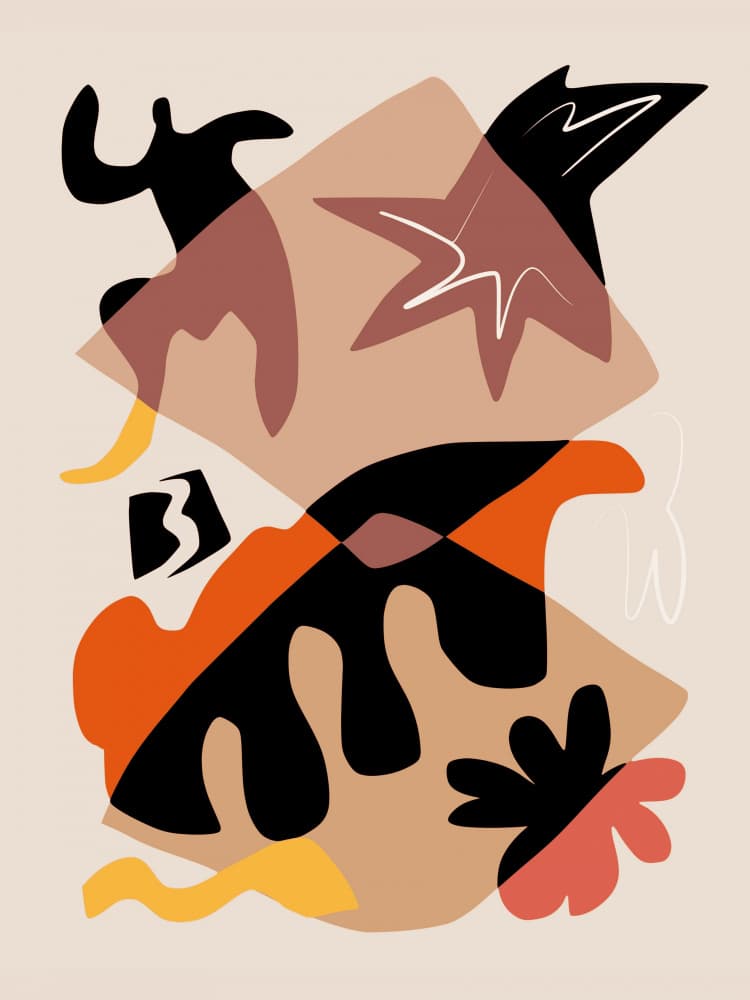 Modern Abstract Shapes by Little Dean — canvas wall art