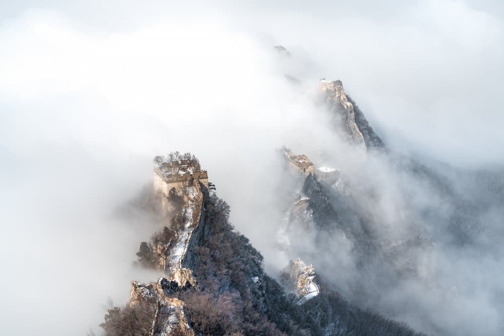 Misty Great Wall Peaks by Stanley Lee — canvas wall art