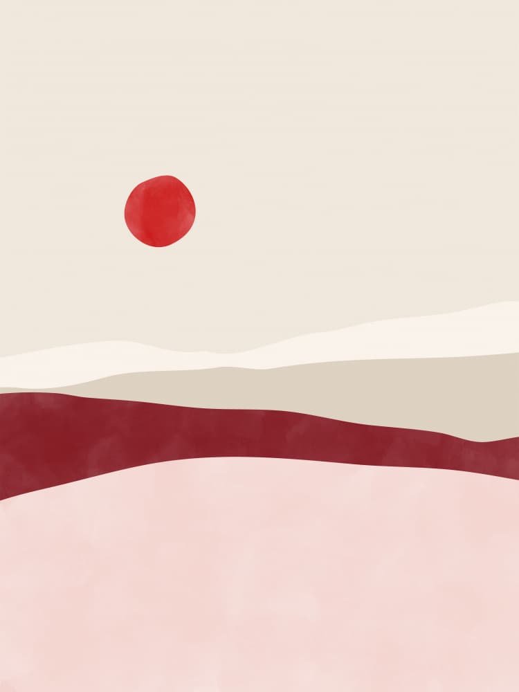Minimalist Desert Sun by Elena Ristova — canvas wall art