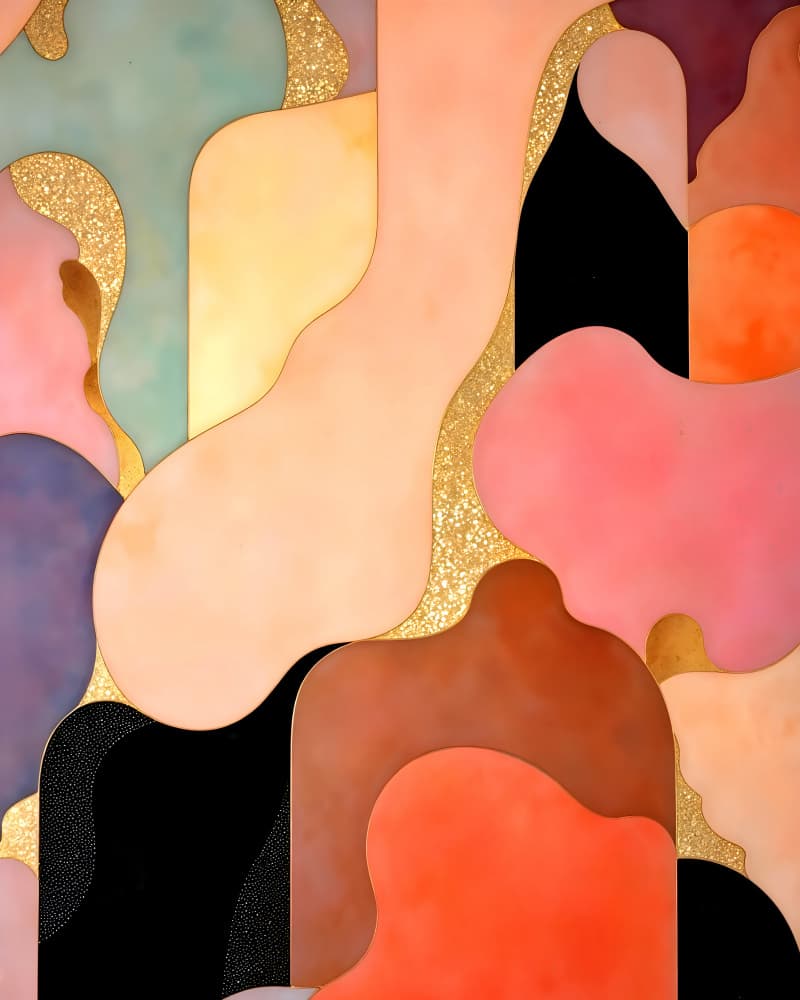 Fluid Pastel Gold by Uma Gokhale — canvas wall art